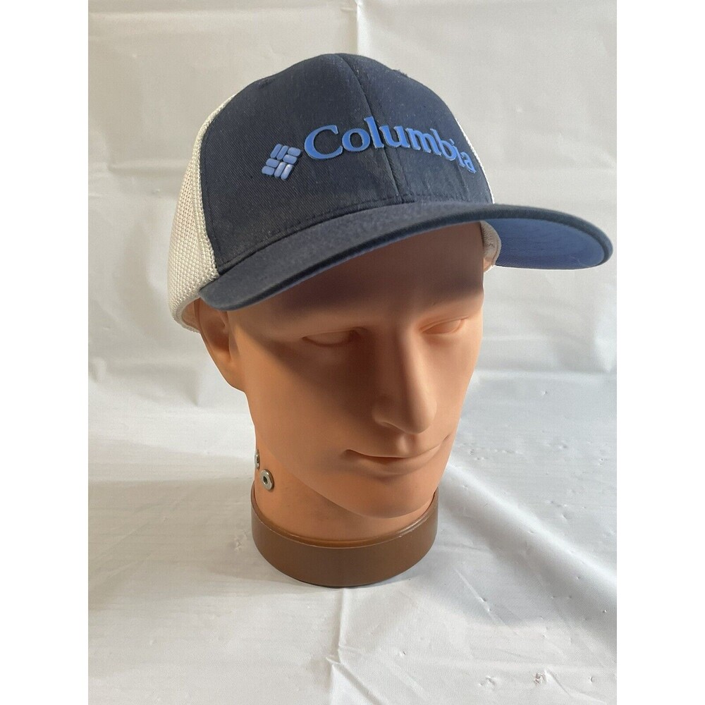 Columbia PFG Fitted Hat Cap Navy L/X Mesh Flexfit Light Weight